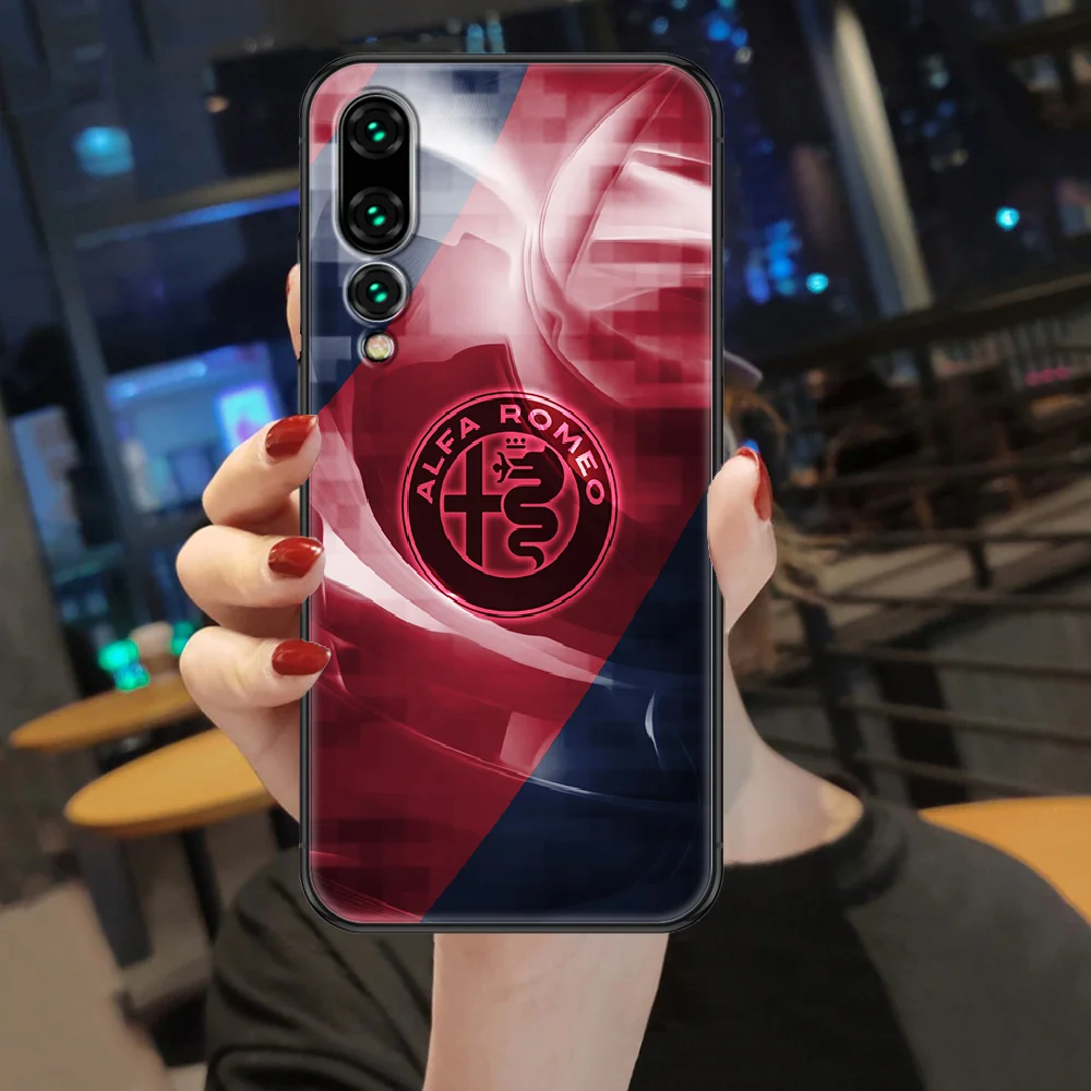 

Alfa Italy Luxury Cars Sport Phone case For Huawei P Mate P10 P20 P30 P40 10 20 Smart Z Pro Lite 2019 black tpu prime 3D hoesjes
