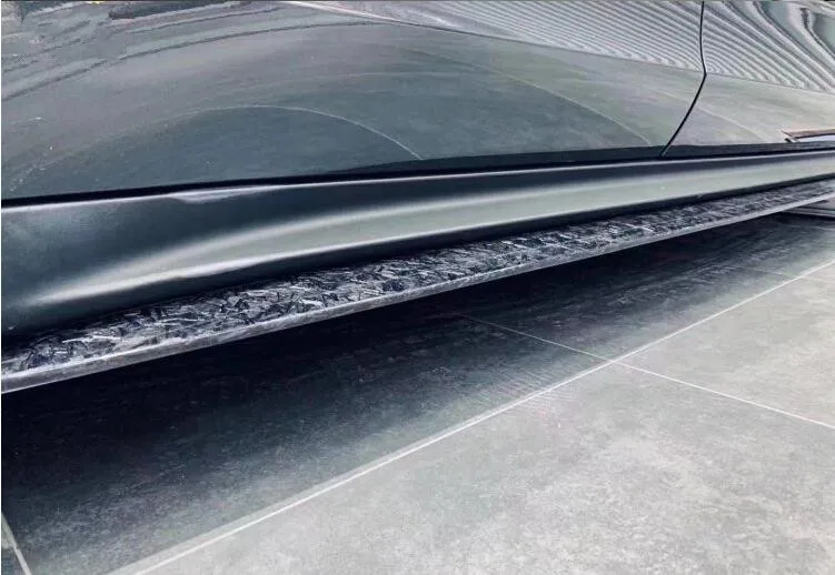 Кованый карбоновый Комплект кузова автомобиля Передняя яркая обложка боковая