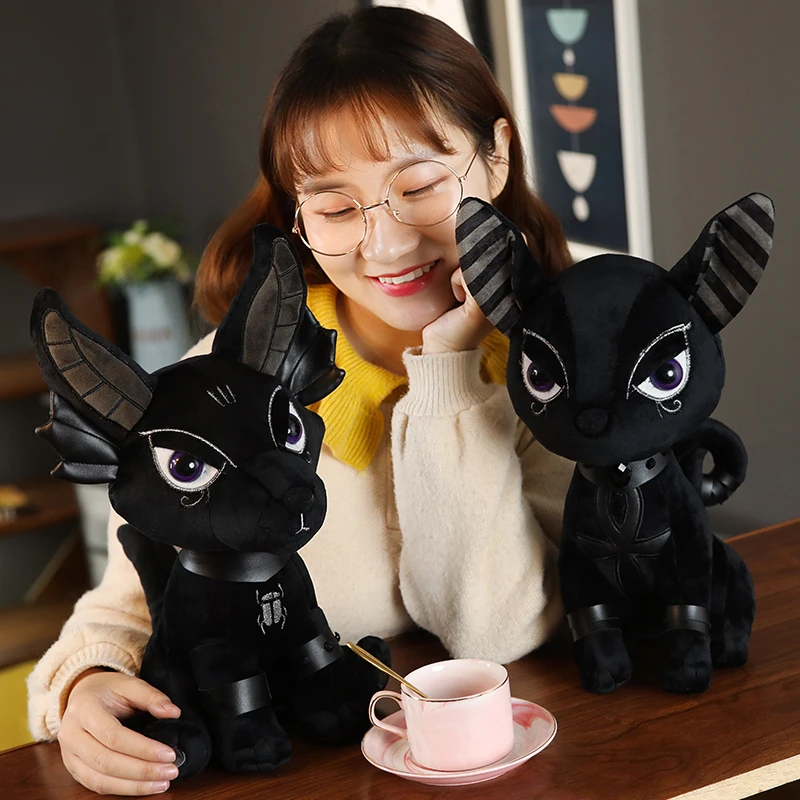 

Black Demon monsters Soft Stuffed Toys nine head Snacks Evil Plush Toys Doll Three eyes rabbit Red Eyes Elephant Game Doll toys