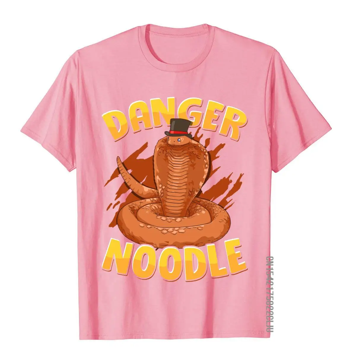Забавная Милая футболка опасная лапша со змеиным верхом и шляпкой с мемом