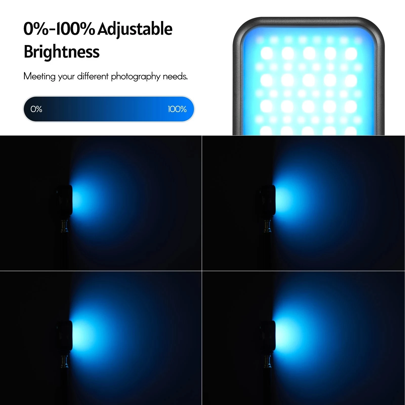 Фото Светодиодный видеосвет Godox LITEMONS LED6R RGB, перезаряжаемый, 13 световых эффектов, магнитное крепление, 3 крепления типа 
