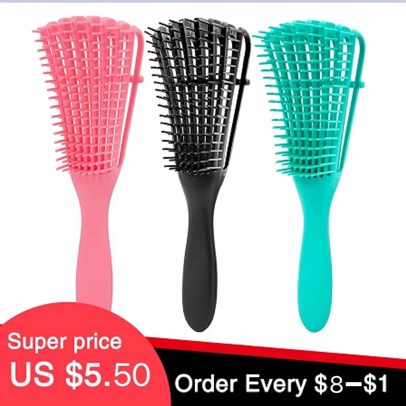 

Массажная расческа для волос расческа-Осьминог расческа для распутывания волос для вьющихся волос многофункциональная Женская Расческа д...