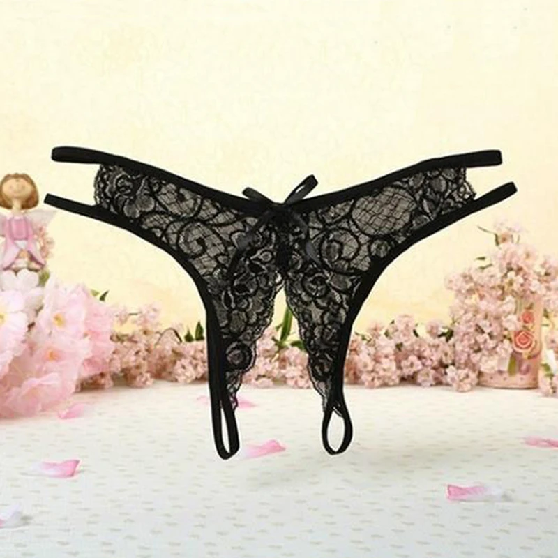 

Pink Open Crotch Women Sexy Lace Panties Women Low Waist Underwear G-Strings Thongs Tangas Ladys Exotic Lingeries Intimates