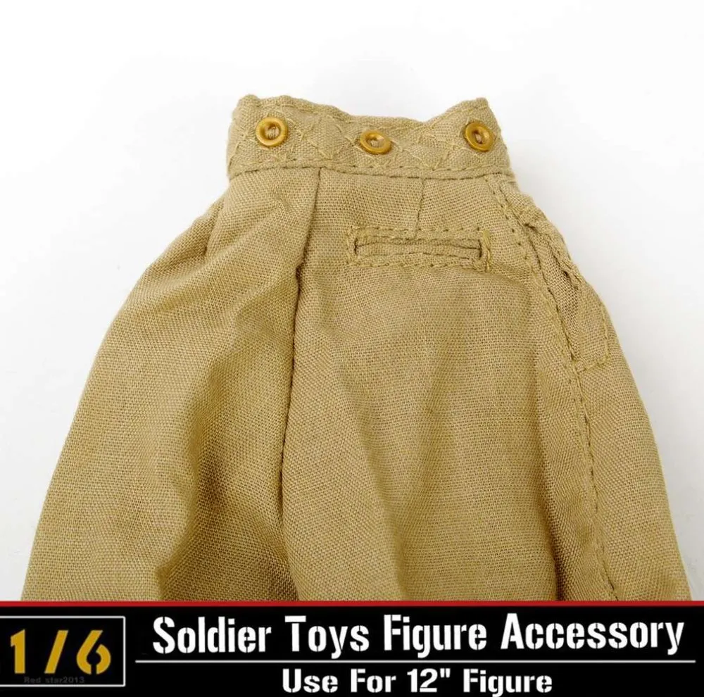 

1:6 scale sand color female girl long pants model toys WWII German sodier woman trousers clothing for 12" figure accessory