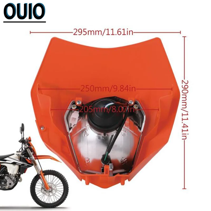 Мотоциклетная Передняя светильник лампы 35 Вт белый Supermoto двойного назначения