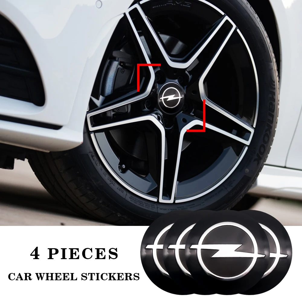 

4pcs 56mm Car Tire Wheel Center Hubcaps Sticker Auto Emblem Badge Cover For Opel Astra H G J Insignia Mokka Zafira Corsa Vectra