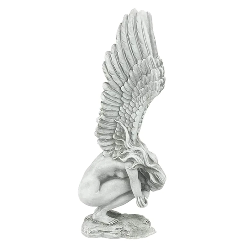 

Squatting Angel Statue Desktop Ornaments Ancient Mini Statue Elegant Angel Sculpture Art Statue Decoration for Home