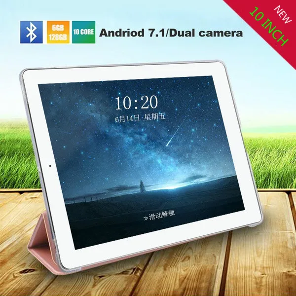 Планшет andriod 7 1 " Android 128 2 SIM карты 4G 6 ГБ + 10 Гб ПЗУ GPS телефонный планшет в
