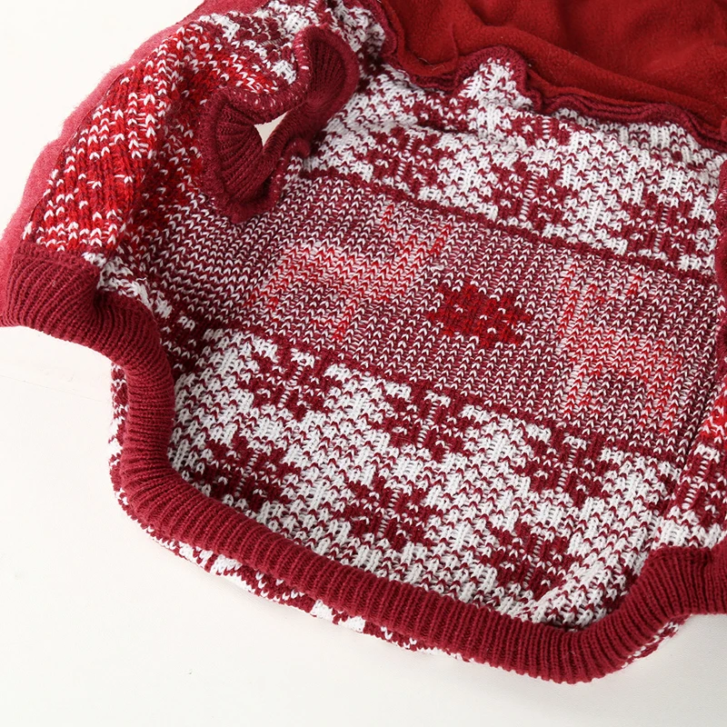 Плотный свитер для домашних животных Рождественский костюм одежда вязаная с