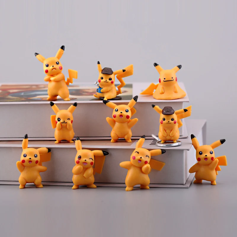 Экшн-фигурка Покемон Пикачу модель аниме Мультяшные фигурки куклы автомобили
