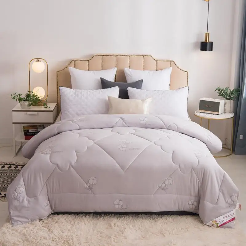 

Luxury 100%Nature Cotton Comforter Blanket Breathable Soft Twin Full Queen Duvet cover Filler Insert Reversible for All season