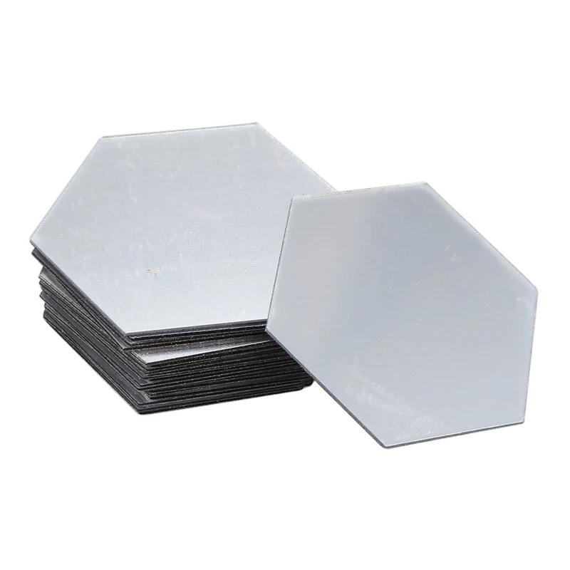 24 шт. настенные зеркала/зеркальные наклейки/шестиугольник зеркальный Декор для