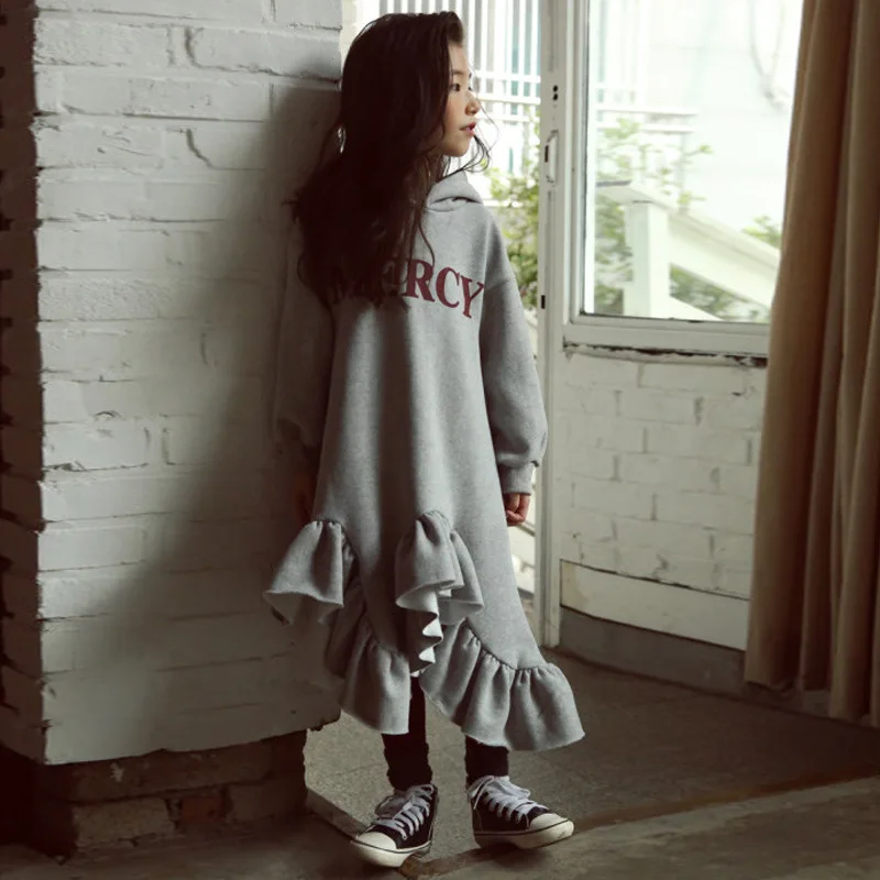 Новое платье для маленьких девочек осень-зима 2020 Детское плотное флисовое