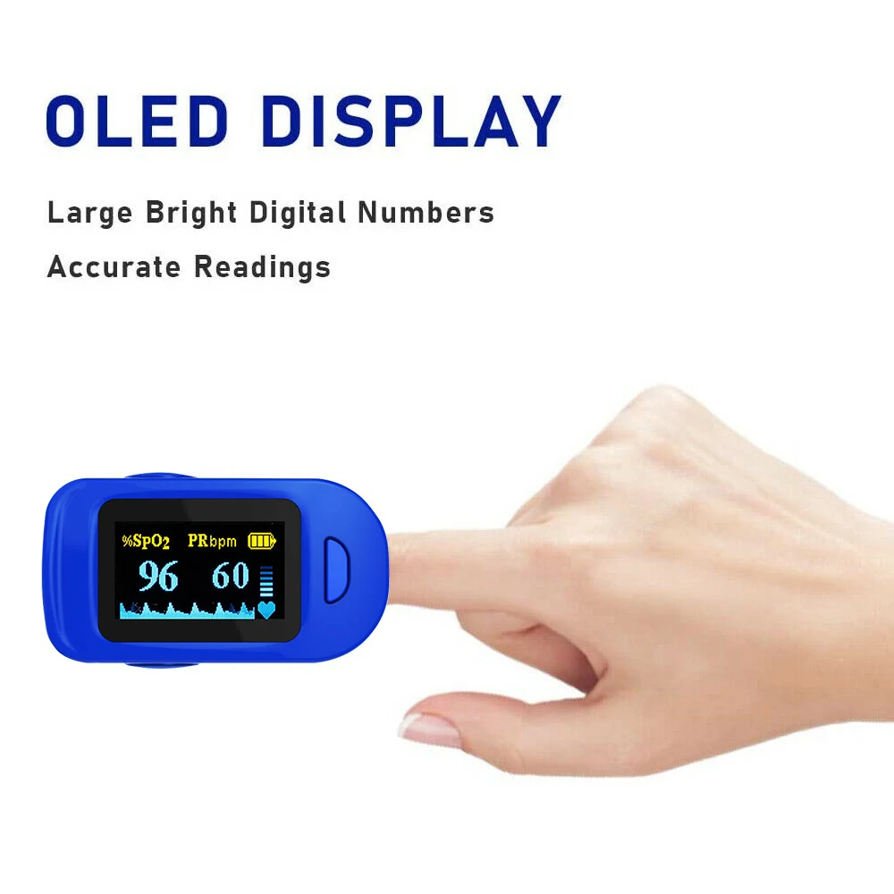 Medical Household Digital Fingertip pulse Oximeter Blood Oxygen Saturation Meter Finger LED SPO2 PR Monitor health Care