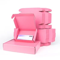 5pcs 10pcs pink gift box festival celebration packing box 3 layer corrugated box supports customized size and printing logo