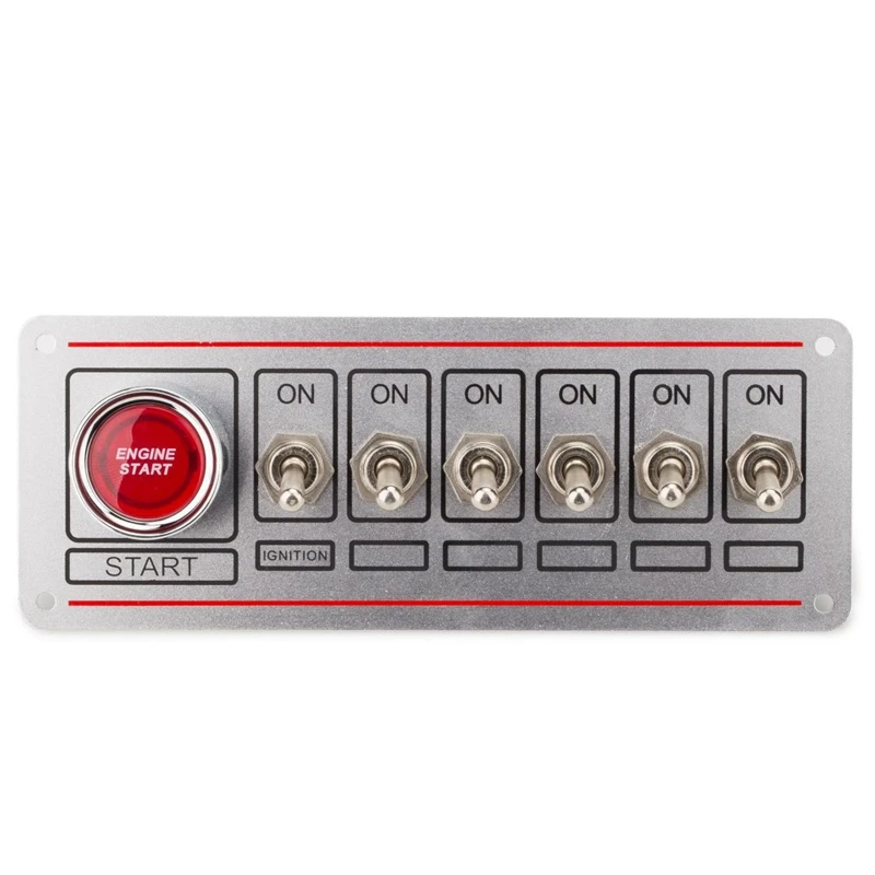 Универсальная панель переключателя для зажигания гоночного автомобиля + 6