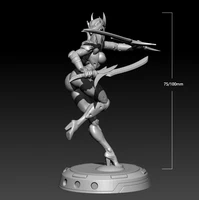118 100mm 124 75mm resin figure model female warrior figure unpainted no color rw 447