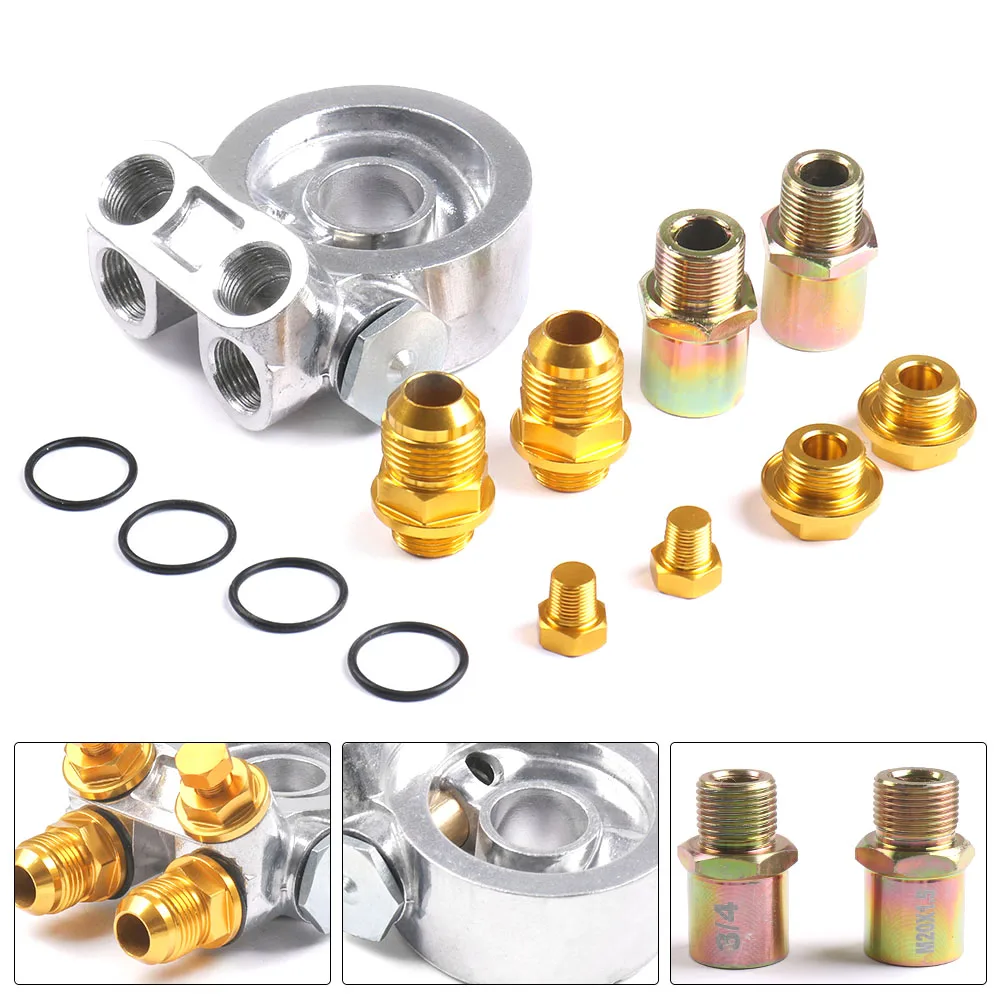 Для Honda масляный фильтр охладитель Сэндвич резьба пластина адаптер Алюминиевый