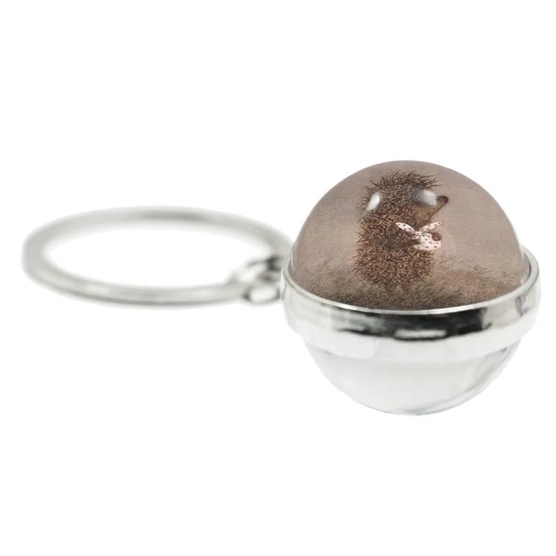 Брелок для ключей Ежик в тумане мультяшный металлический двухсторонний кулон