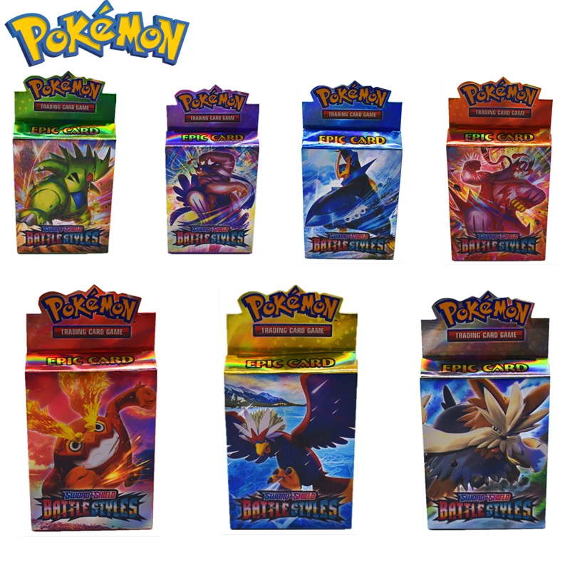 

25PCS Pokemon Cards Sword & Shield Battle Styles Anime TCG Evolutions Dracaufeu Cartas Pokemon Kaarten Booster Game Toy Kid Gift