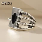 ZYZQ неоготическое массивное кольцо унисекс в виде когтя дракона в стиле панк, искусственное кольцо в виде пики, рождественское Ювелирное Украшение Кошмар перед Рождеством