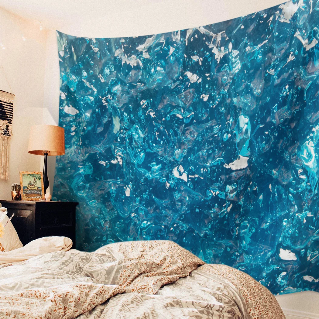 Летний гобелен с изображением голубой водной волны полотенце пляжное Пикник