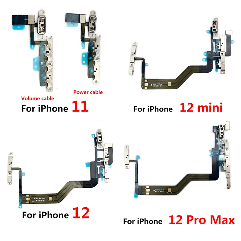

5 шт., кнопки питания и громкости для Iphone 11 12 Pro Max 12