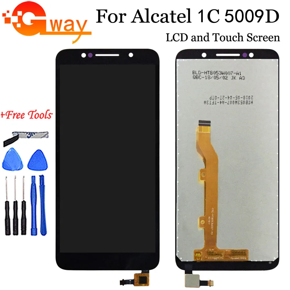 

For Alcatel 1C 5009D LCD Display+Touch Screen Digitizer Assembly Spare Parts For Alcatel 1C OT 5009 OT5009 5009D LCD+Free Tools