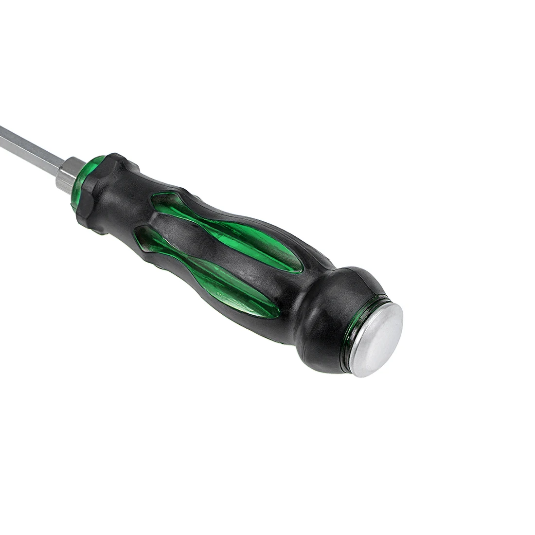 

uxcell 7mm Slotted Impact Screwdriver 6-Inch Hex Shaft Balck+Green Handle with Strike Cap