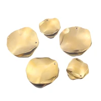 10pcslot gold stainless steel irregular earrings format charms pendants diy connection keychain jewelry making accessories