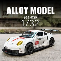 132 porsche 911 rsr alloy model car die cast toys le mans 24 hours supercar collectibles kids gifts free shipping