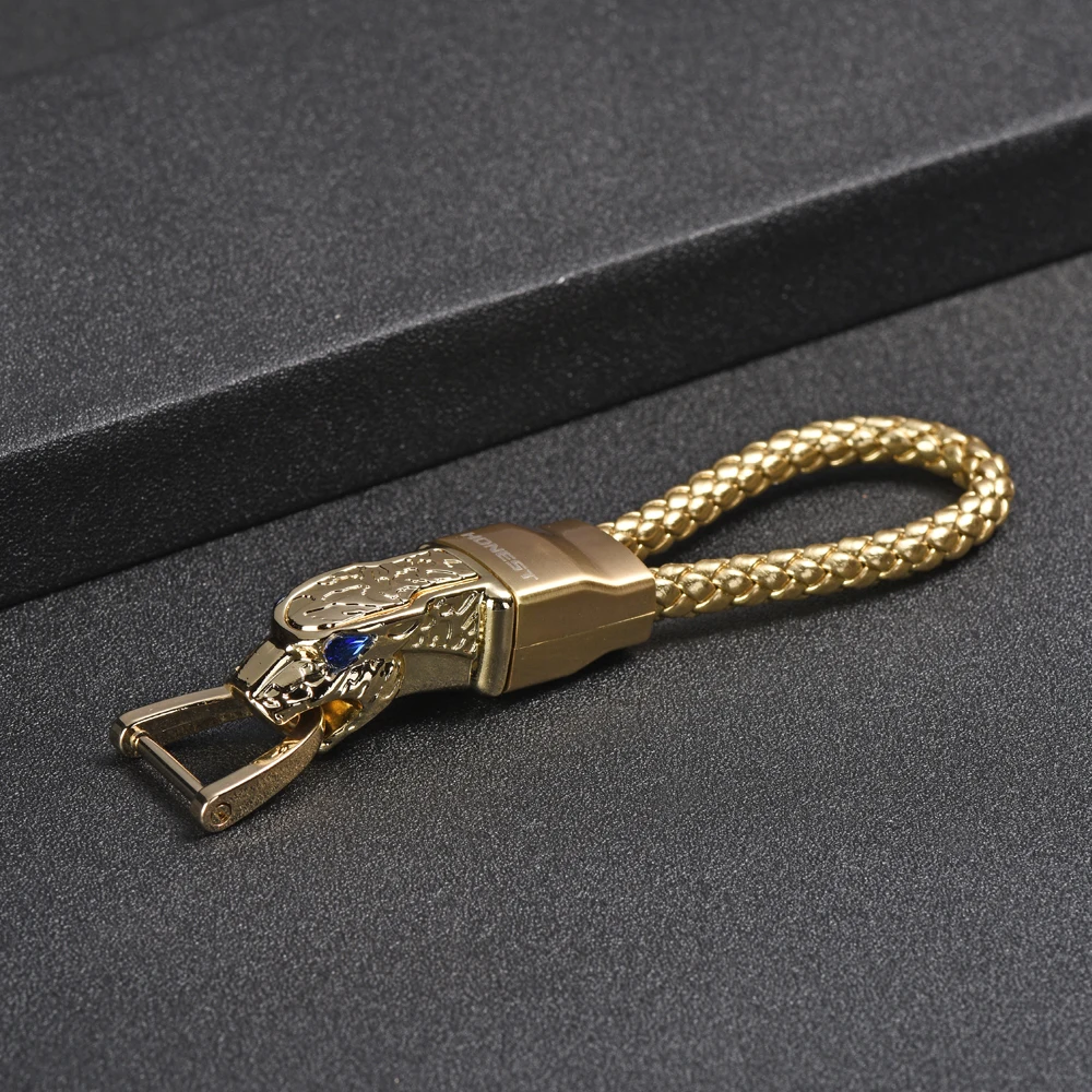 Металлический брелок с леопардовым принтом сплав головы леопарда