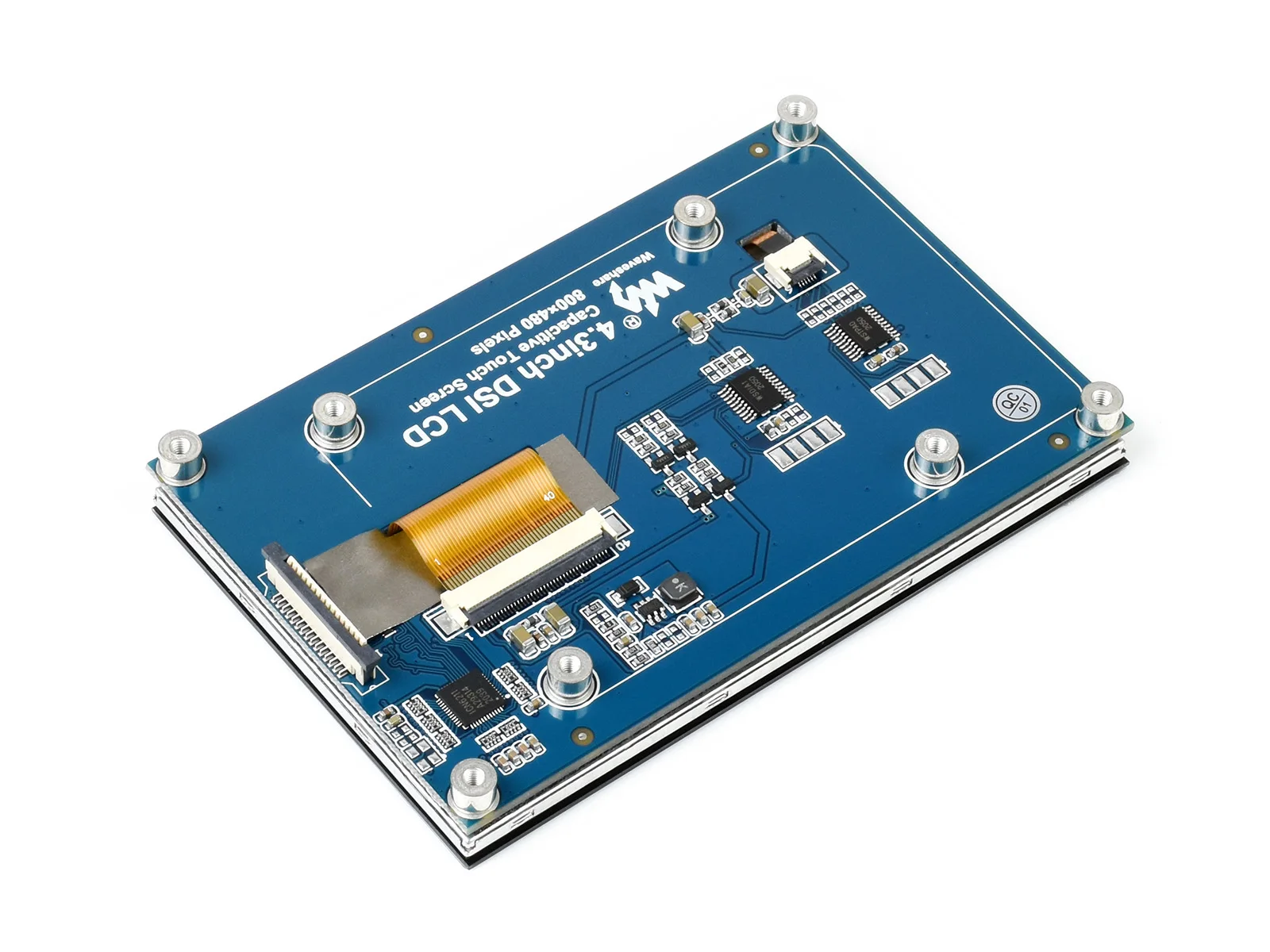 Емкостный сенсорный дисплей 4 3 дюйма ЖК DSI для Raspberry Pi 800 × 480 широкий угол IPS