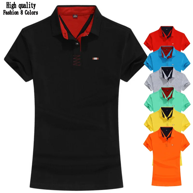 Высокое качество 2020 летние новые женские рубашки поло с коротким рукавом