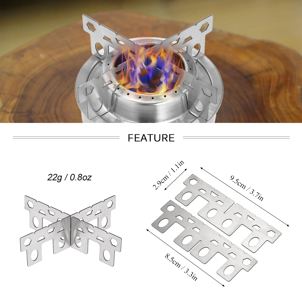 Портативная мини-плита Alcoho с крышкой для отдыха на природе пешего туризма