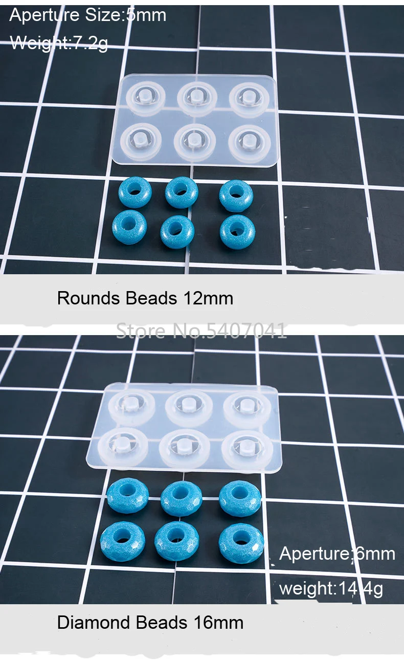 1 шт. круглые алмазные бусины жидкий силикон эпоксидная форма для ювелирных
