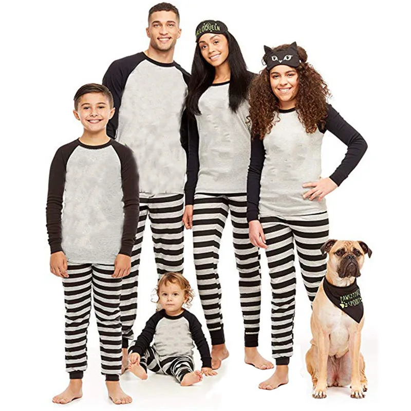 Sleepwear Pajamas Family Matching Outfits Mother Kids Family Clothing Set  Baby Winter 2021 Children's Clothing