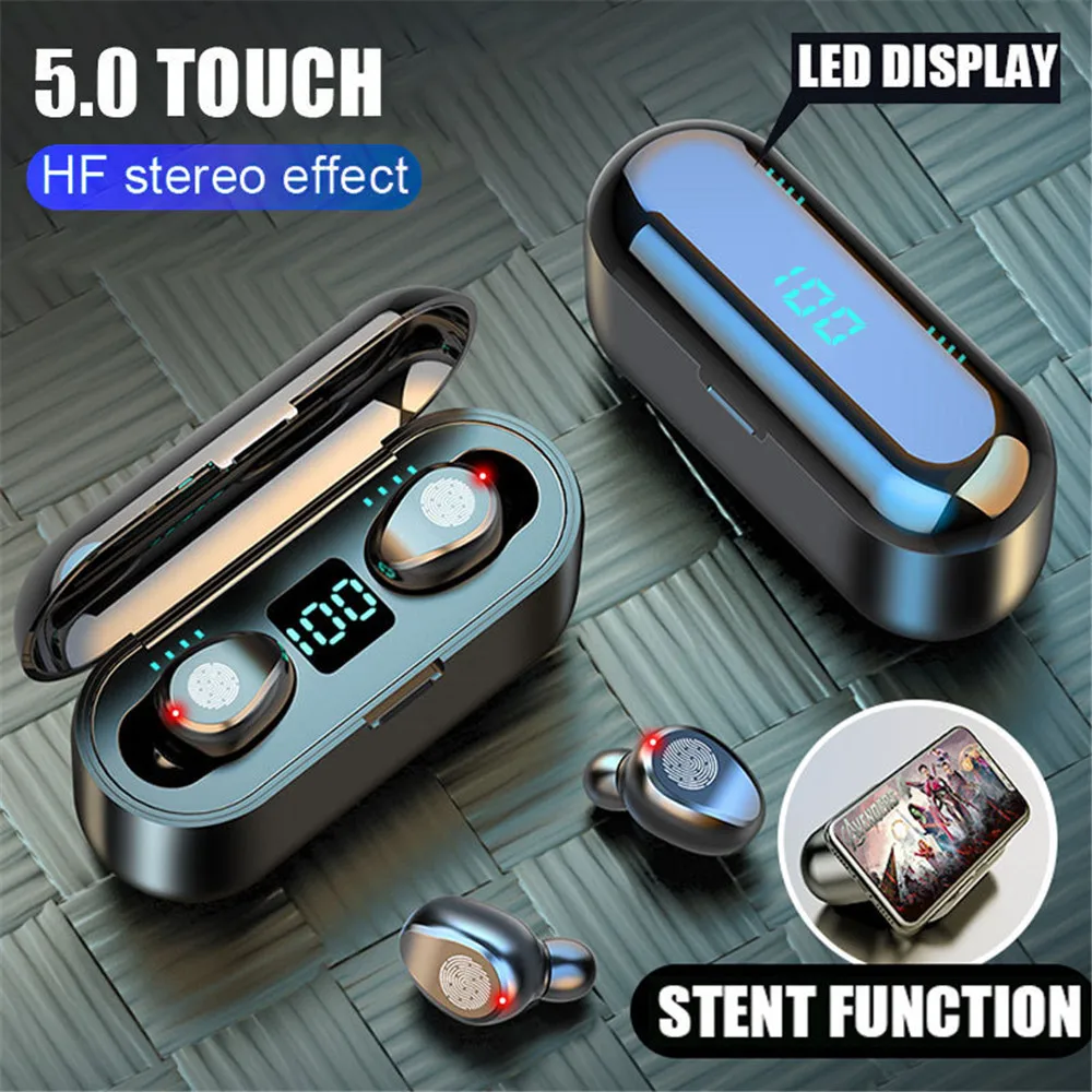 Беспроводные наушники Touch V5.0 F9 TWS Bluetooth-наушники водонепроницаемые мини-наушники