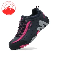 professional women leather waterproof sneaker high quality breathable hiking shoes adventure camping shoes indoor fitness shoes