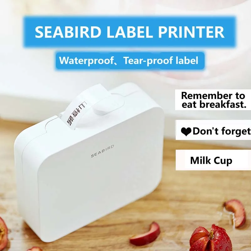 Карманный миниатюрный портативный Bluetooth принтер для этикеток SEABIRD термопринтер