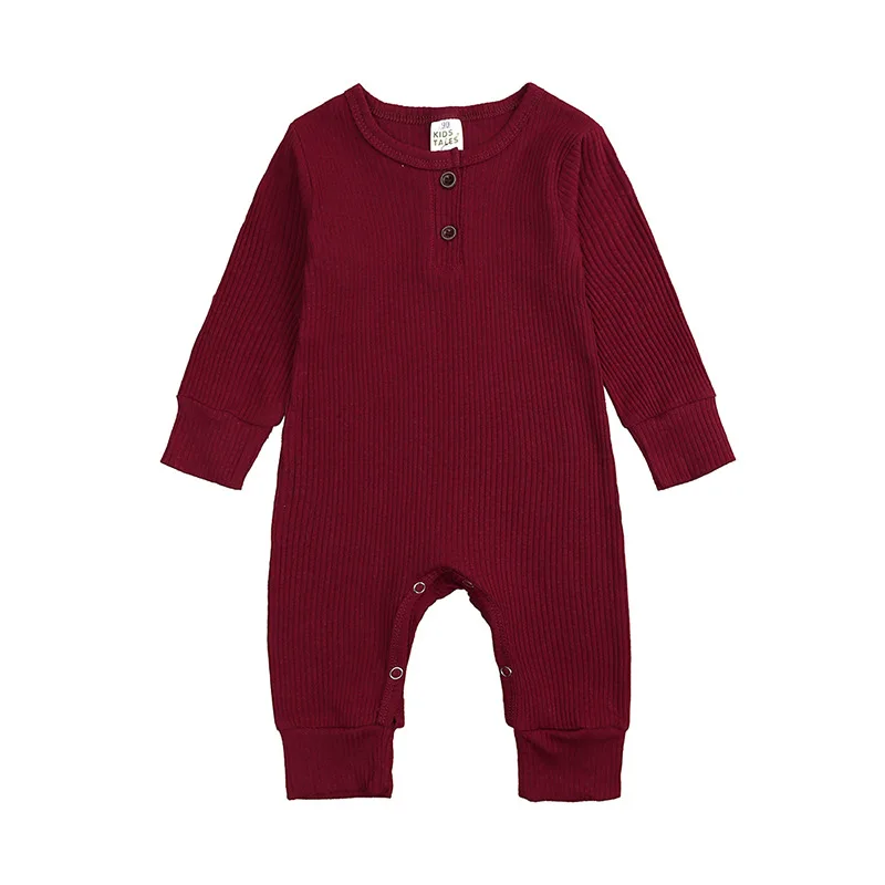 

Baby Spring Autumn Clothing Newborn Toddle Baby for Boys and Girls Clothes Knitted Cotton Romper Jumpsuit Solid Baby Romper