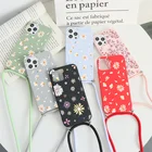 Мягкий чехол из ТПУ Для Xiaomi Poco X3 NFC F3 Mi 10T A3 9T Redmi Note 10 9 8T 8 7 6 Pro Lite 9S 7A 9A, чехол с ремешком и ожерельем