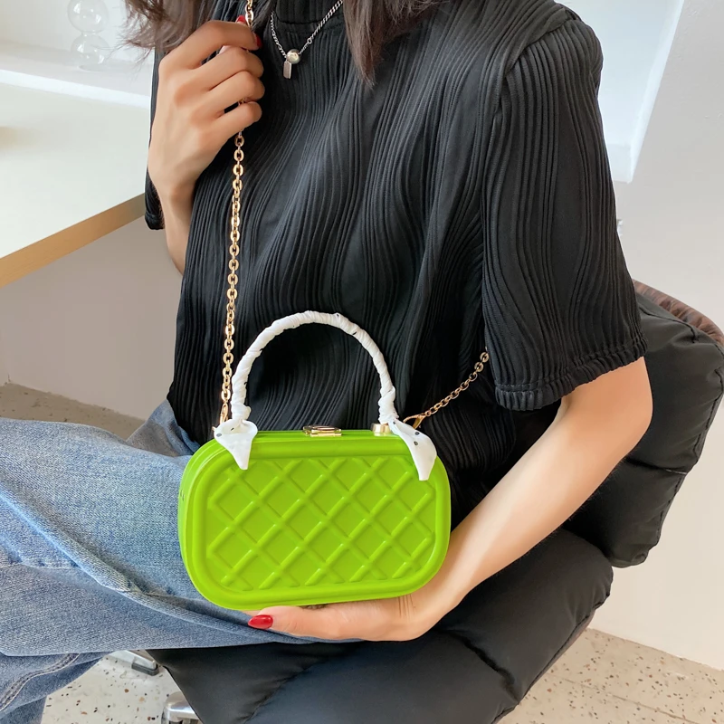 

Полосатая женская сумка через плечо, дизайнерский саквояж на цепочке, модная косметичка, Роскошный шелковый шарф для женщин, сумочка и коше...