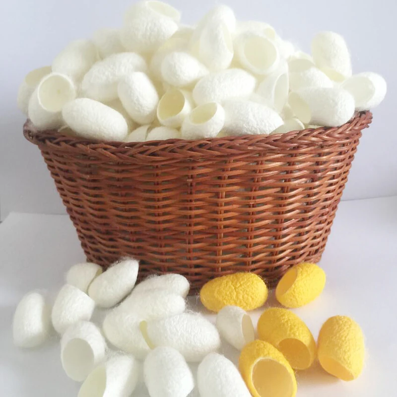 Шелковые коконы шелкопрядные шарики уход за кожей лица Очищающее отбеливание