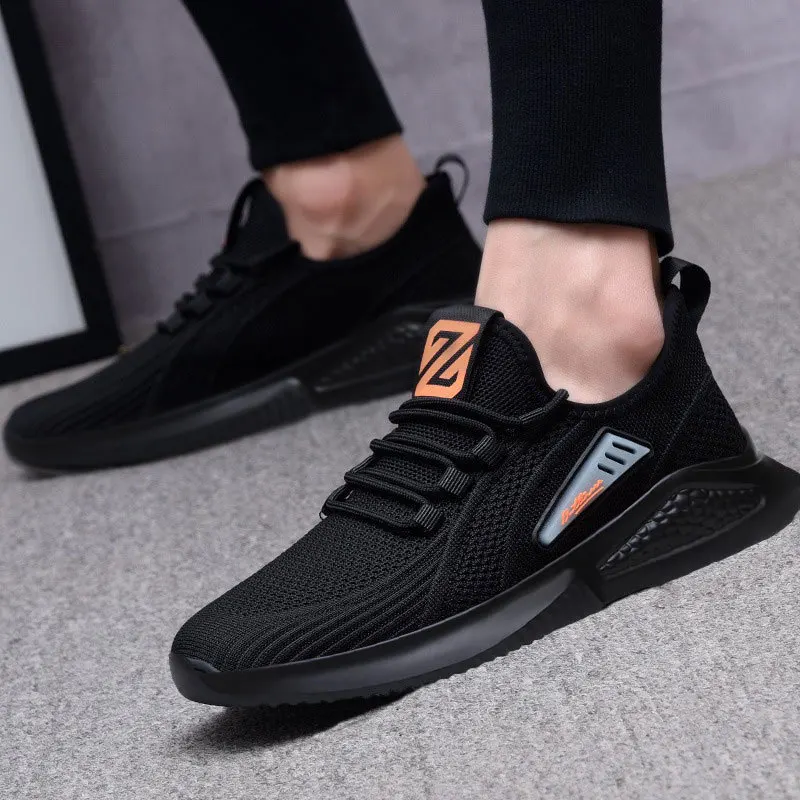 

Men's Shoes 2021 Spring and Autumn New Casual Sneakers Flying Woven Flow Wear-Resistant Running Shoes