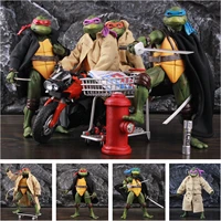 set of 4 1990s turtles 7 action figure raphael leonardo michelangelo donatello exclusive movie film toys doll model kos neca