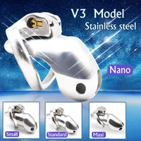 new arrive nice design 316 stainless steel ht v3 handmade chastity device a380 ss