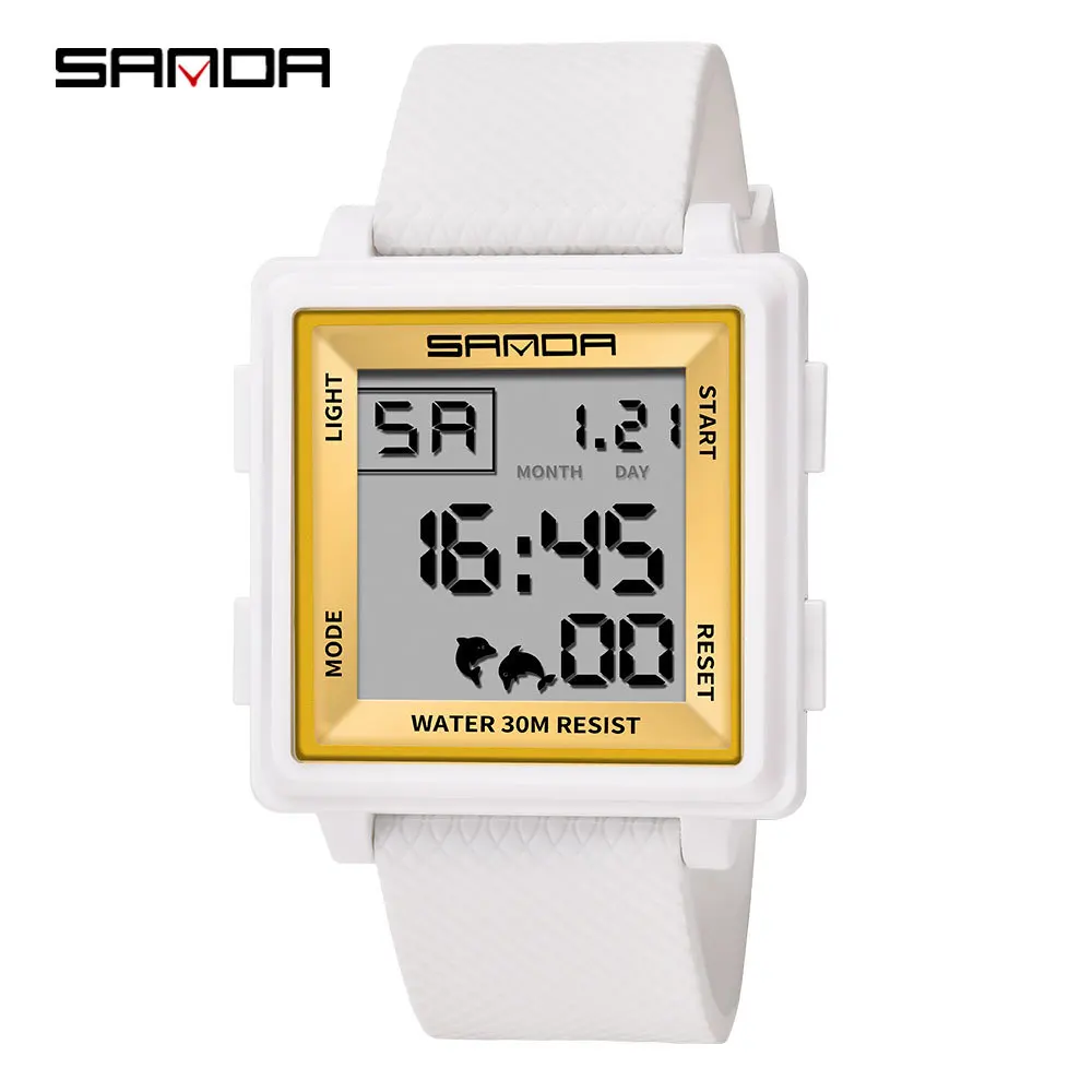 

SANDA363 men's electronic sports watch Japan movement luminous alarm clock stopwatch chronograph week