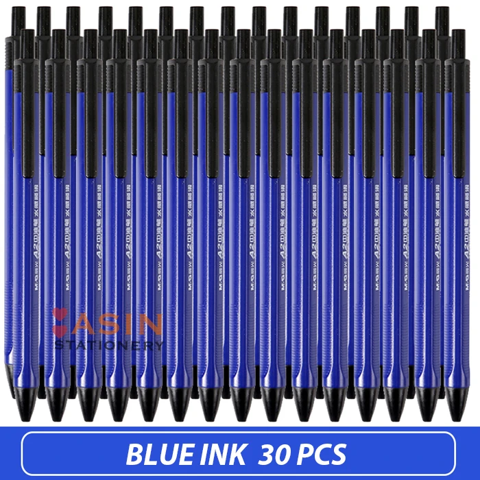 30pcs blue M&G, 40 шт., 0,7 мм, черная шариковая масляная ручка, пластиковая гелевая нейтральная многофункциональная шариковая ручка для школы, канцелярские принадлежности - Цвет: 30pcs blue