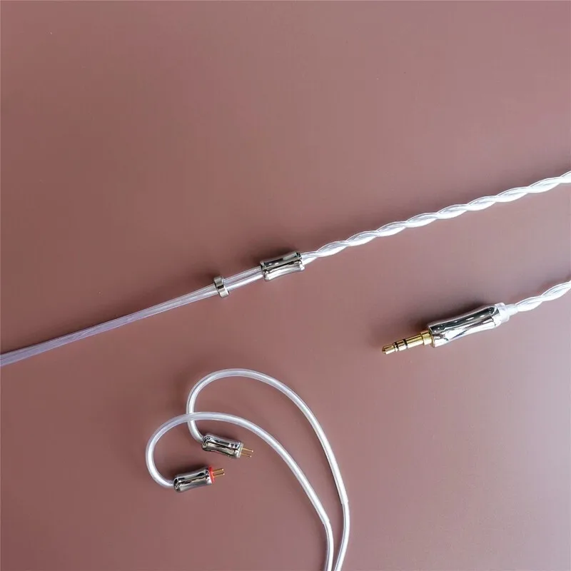 

Кабель для наушников TIPSY TC-2F, проводной, медный, серебряный, 3,5 мм, 2,5 мм, 4,4 мм, 2-контактный, 0,78 мм, штекер для телефона и наушников